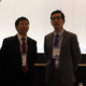 China Space Agency administrator Wu Yanhua and Landspace CEO Zhang Changwu confer at the International Astronautical Congress.